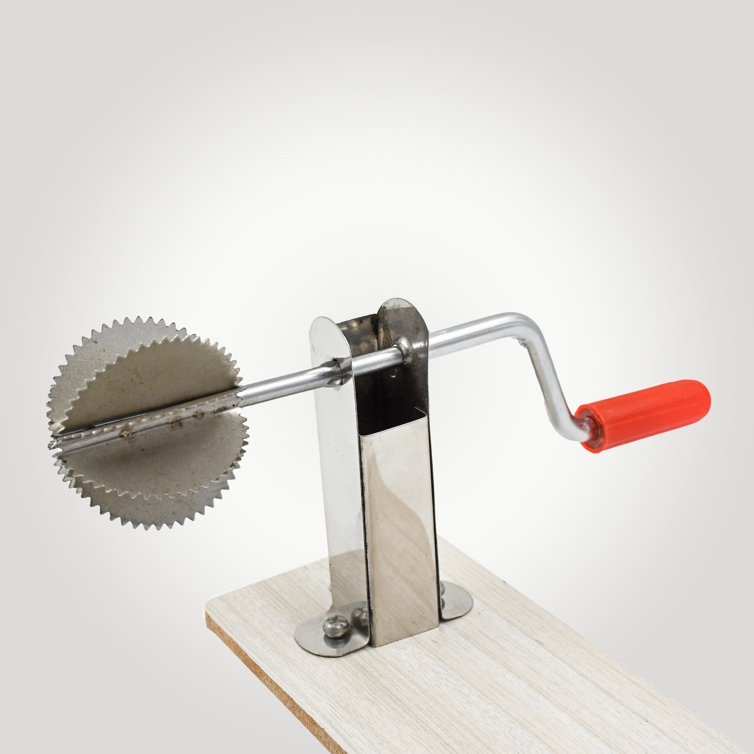 Stainless Steel Coconut Scraper with Wooden Base (1 Pc) Stainless Steel Coconut Scraper with Wooden Base (1 Pc)